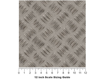 Silver Tread Diamond Plate Vinyl Film Pattern Size 12 inch Scale~Rwraps Silver Tread Sizing Chart~2