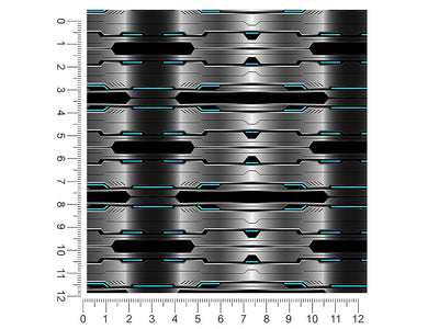 Silver Turquoise  Technology Vehicle Wrap Scale~Rwraps Series 914 Silver Turquoise  Technology Measurements~2