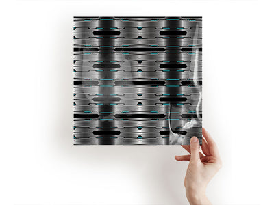 Silver Turquoise  Technology Vinyl Wraps~Rwraps Series 914 Digitally Printed Vinyl Wrap~1