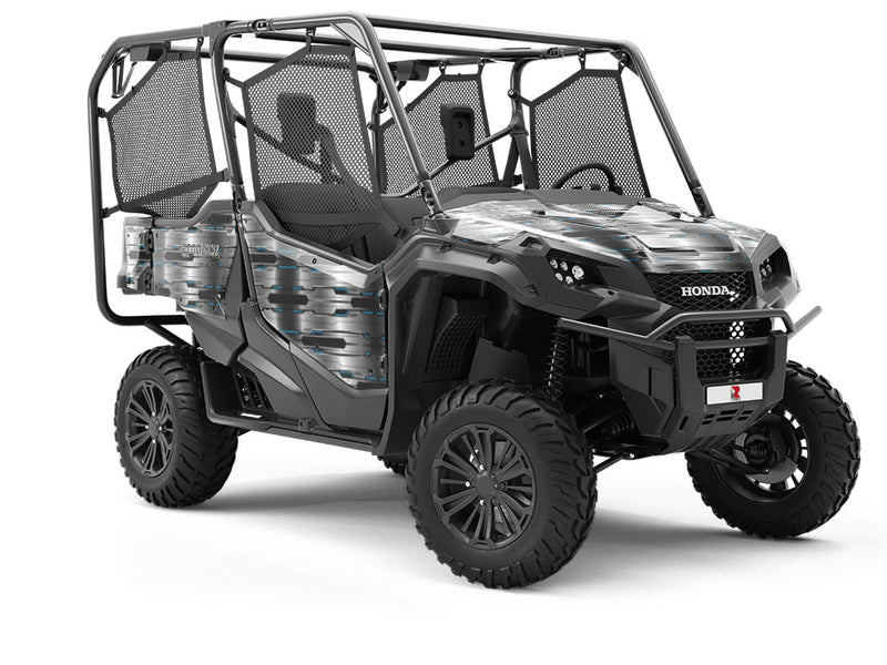 Silver Turquoise  Technology Utility Vehicle Vinyl Wrap