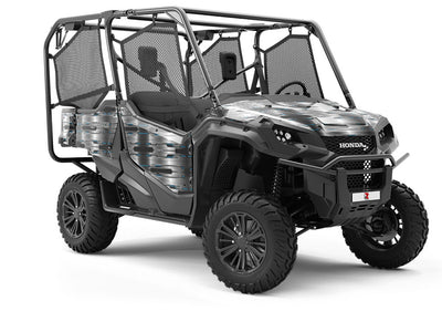 Silver Turquoise  Technology Utility Vehicle Vinyl Wrap