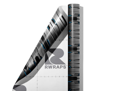 Silver Turquoise  Technology Wrap Film Sheets~Rwraps Series 914 Silver Turquoise  Technology Scrolled Sheet~4