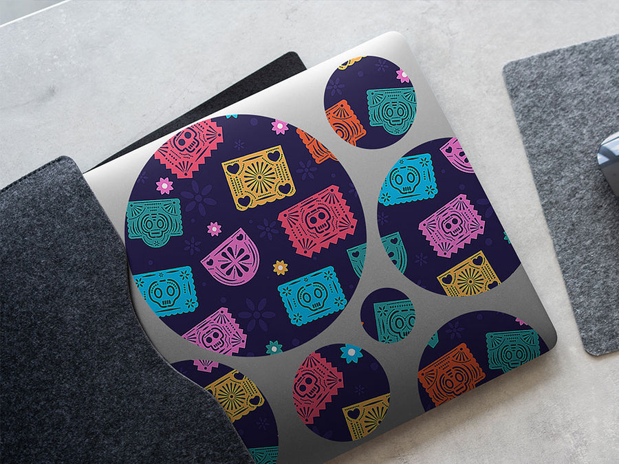 simple picado day of the dead DIY Laptop Stickers