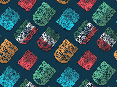 Simple Picado Day of the Dead Vinyl Wrap Pattern~Rwraps Series 914 Digitally Printed Vinyl Wrap~0