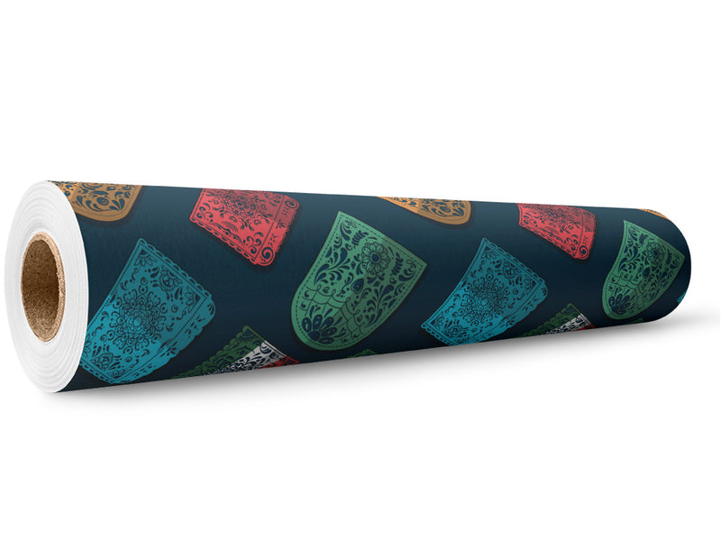 Simple Picado Day of the Dead Wrap Film Wholesale Roll~Rwraps Series 914 Digitally Printed Vinyl Roll~5