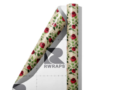 Simple Roses Gothic Wrap Film Sheets~Rwraps Series 914 Simple Roses Gothic Scrolled Sheet~3