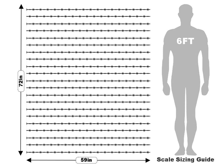 Simple Ross Barbed Wire Vehicle Wrap Scale~Rwraps Series 914 Simple Ross Barbed Wire Measurements~1