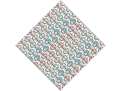 Simple Skulls Day of the Dead Vinyl Wrap Pattern