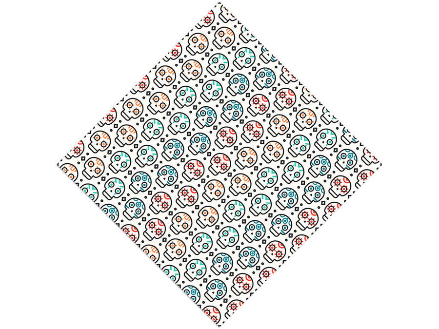 Simple Skulls Day of the Dead Vinyl Wrap Pattern