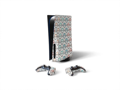 simple skulls day of the dead Sony PS5 DIY Skin
