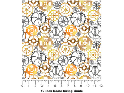 Simple Tools Steampunk Vinyl Film Pattern Size 12 inch Scale~Rwraps Simple Tools Steampunk Sizing Chart~2