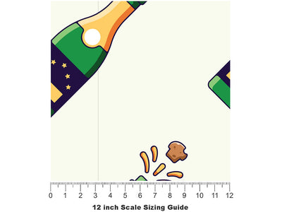 Sincere Congratulations Alcohol Vinyl Film Pattern Size 12 inch Scale~Rwraps Sincere Congratulations Alcohol Sizing Chart~2