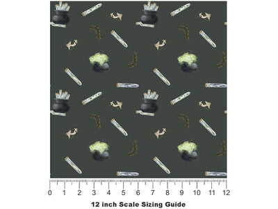 Sinister Vials Witch Vinyl Film Pattern Size 12 inch Scale~Rwraps Sinister Vials Witch Sizing Chart~2