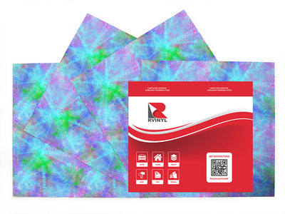 sixties colorwheel tie dye Craft Vinyl Sheet Pack