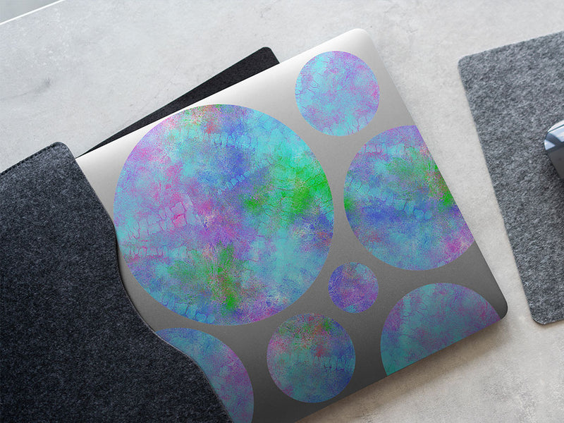 sixties colorwheel tie dye DIY Laptop Stickers