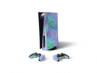 sixties colorwheel tie dye Sony PS5 DIY Skin