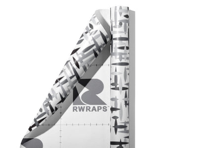 Sixties Television Abstract Wrap Film Sheets~Rwraps Series 914 Sixties Television Abstract Scrolled Sheet~3