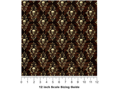 Skeleton Closet Gothic Vinyl Film Pattern Size 12 inch Scale~Rwraps Skeleton Closet Gothic Sizing Chart~2