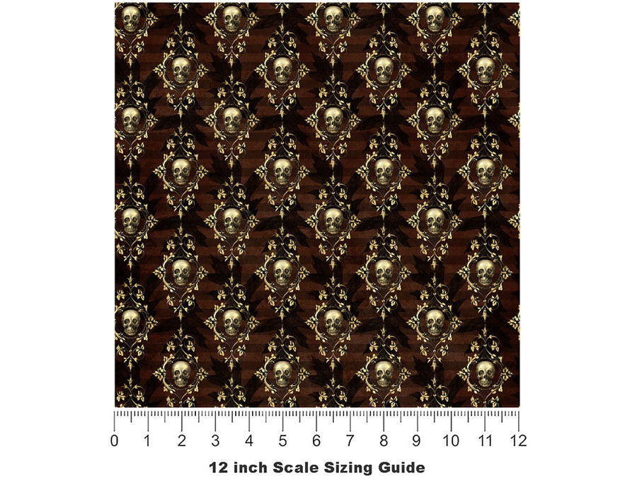Skeleton Closet Gothic Vinyl Film Pattern Size 12 inch Scale~Rwraps Skeleton Closet Gothic Sizing Chart~2