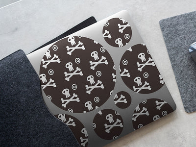 skull and crossbones pirate DIY Laptop Stickers