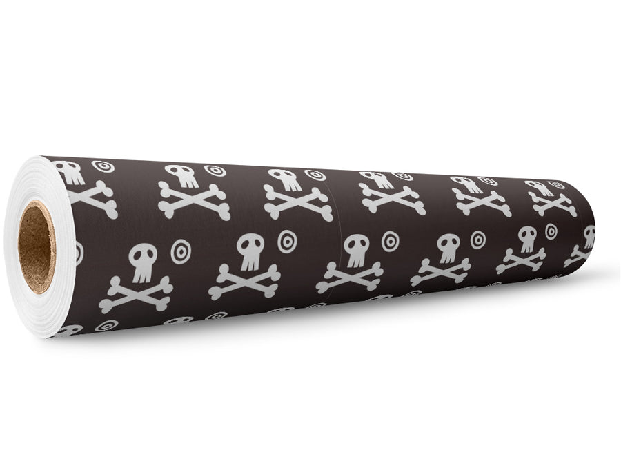 Skull and Crossbones Pirate Wrap Film Wholesale Roll~Rwraps Series 914 Digitally Printed Vinyl Roll~5