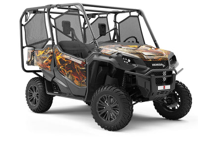 Skull Blaze Camouflage Utility Vehicle Vinyl Wrap