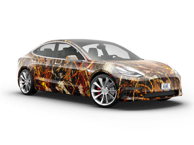 Skull Blaze Camouflage Vehicle Vinyl Wrap