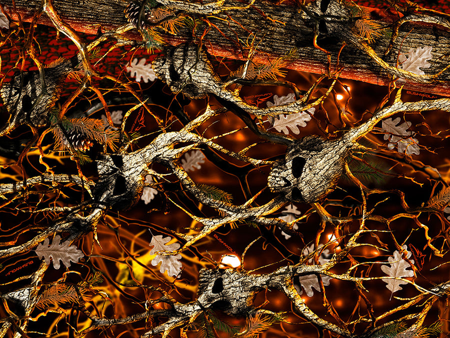 Skull Blaze Camouflage Vinyl Wrap Pattern~Rwraps Series 914 Digitally Printed Vinyl Wrap~0