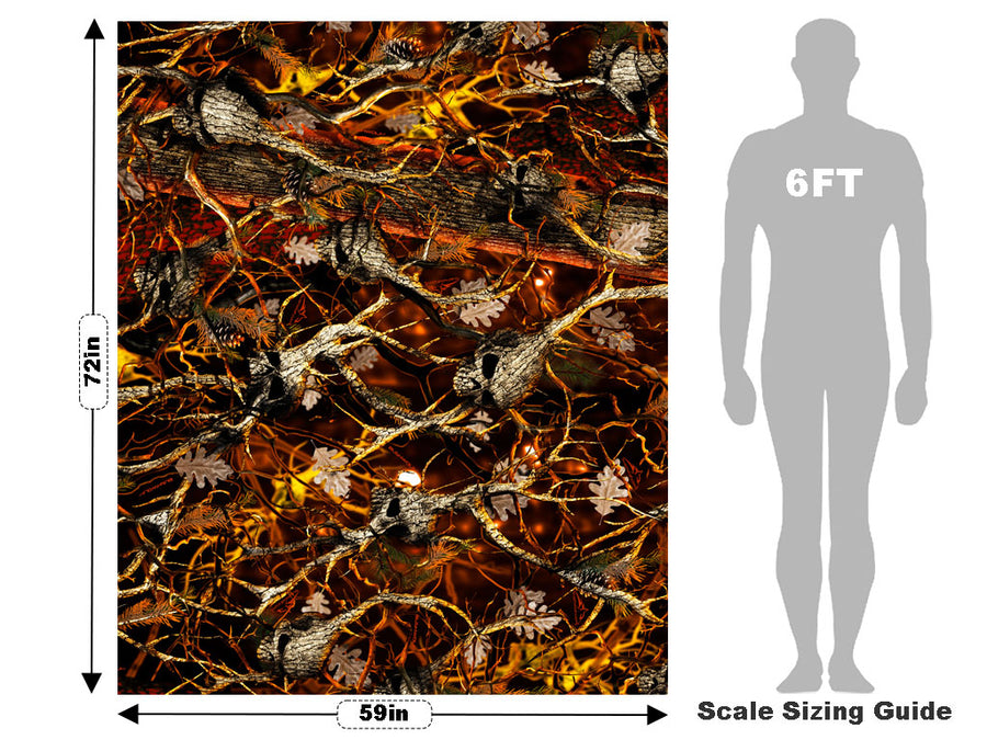 Skull Blaze Camouflage Vehicle Wrap Scale~Rwraps Series 914 Skull Blaze Camouflage Measurements~1