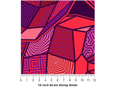 Skull Gems Halloween Vinyl Film Pattern Size 12 inch Scale~Rwraps Skull Gems Halloween Sizing Chart~2