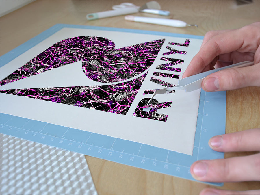 skull pink camouflage Easy Weed Craft Vinyl