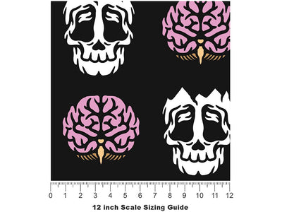 Skull Stripping Halloween Vinyl Film Pattern Size 12 inch Scale~Rwraps Skull Stripping Halloween Sizing Chart~2