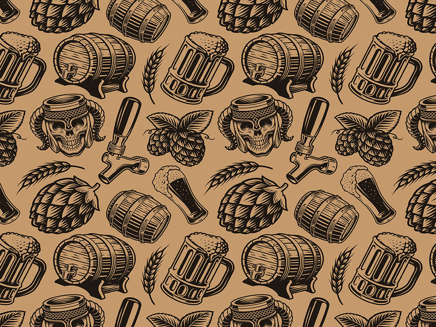 Skull Tankard Alcohol Vinyl Wrap Pattern~Rwraps Series 914 Digitally Printed Vinyl Wrap~0