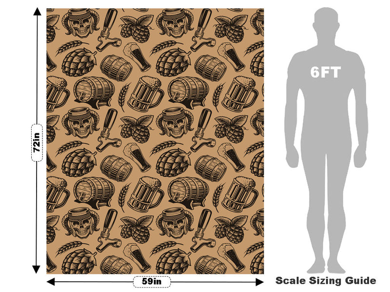 Skull Tankard Alcohol Vehicle Wrap Scale~Rwraps Series 914 Skull Tankard Alcohol Measurements~1