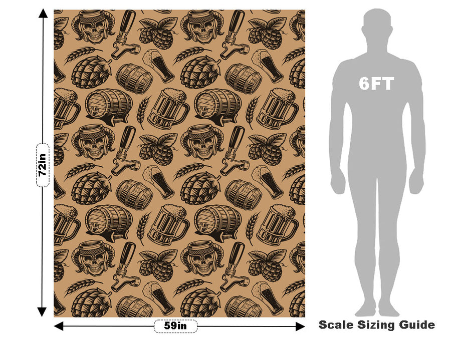 Skull Tankard Alcohol Vehicle Wrap Scale~Rwraps Series 914 Skull Tankard Alcohol Measurements~1