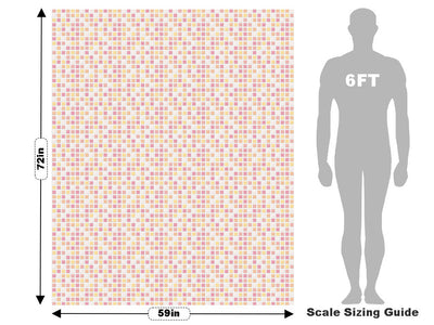 Sky Magenta Mosaic Vehicle Wrap Scale~Rwraps Series 914 Sky Magenta Mosaic Measurements~1