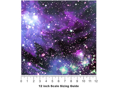 Sky Nebs Science Fiction Vinyl Film Pattern Size 12 inch Scale~Rwraps Sky Nebs Science Fiction Sizing Chart~2