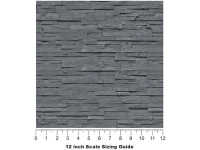 Slate  Brick Vinyl Film Pattern Size 12 inch Scale~Rwraps Slate  Brick Sizing Chart~3