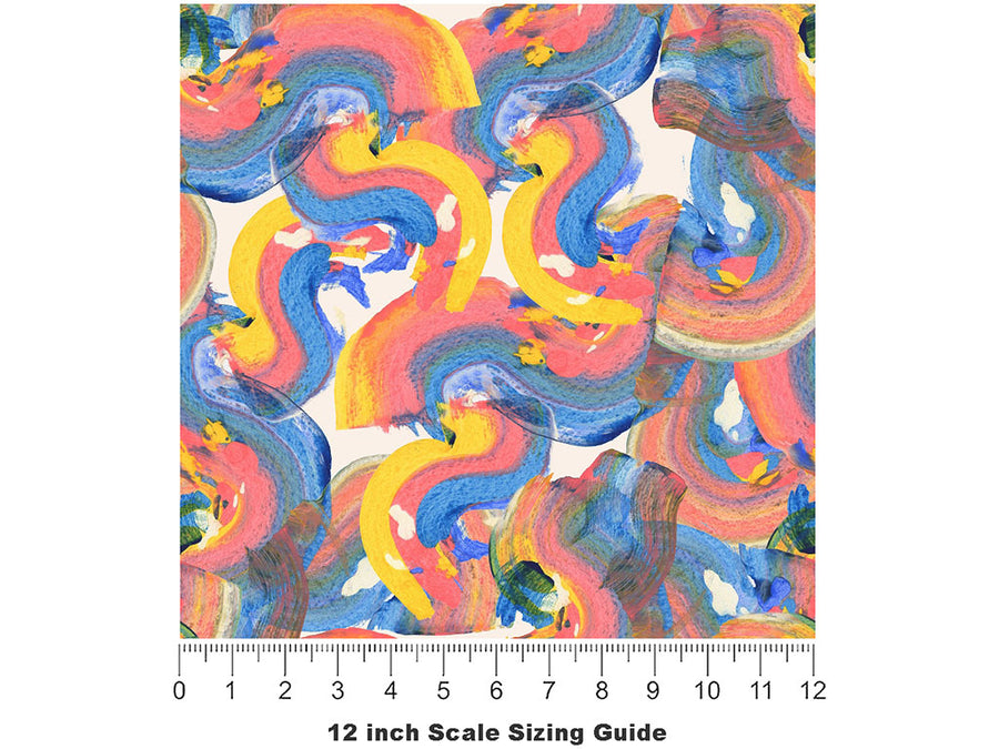 Sleepy Dreams Abstract Vinyl Film Pattern Size 12 inch Scale~Rwraps Sleepy Dreams Abstract Sizing Chart~2
