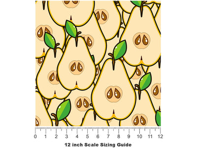Sliced Lentier Fruit Vinyl Film Pattern Size 12 inch Scale~Rwraps Sliced Lentier Fruit Sizing Chart~2