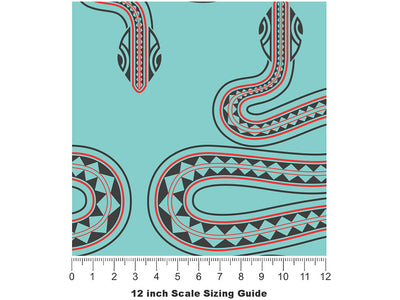 Slithering Serpents Reptile Vinyl Film Pattern Size 12 inch Scale~Rwraps Slithering Serpents Reptile Sizing Chart~2