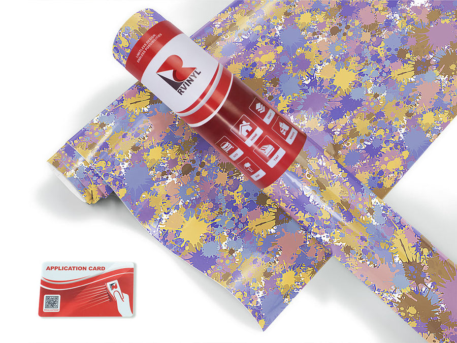 slumber party paint splatter Craft Vinyl Roll