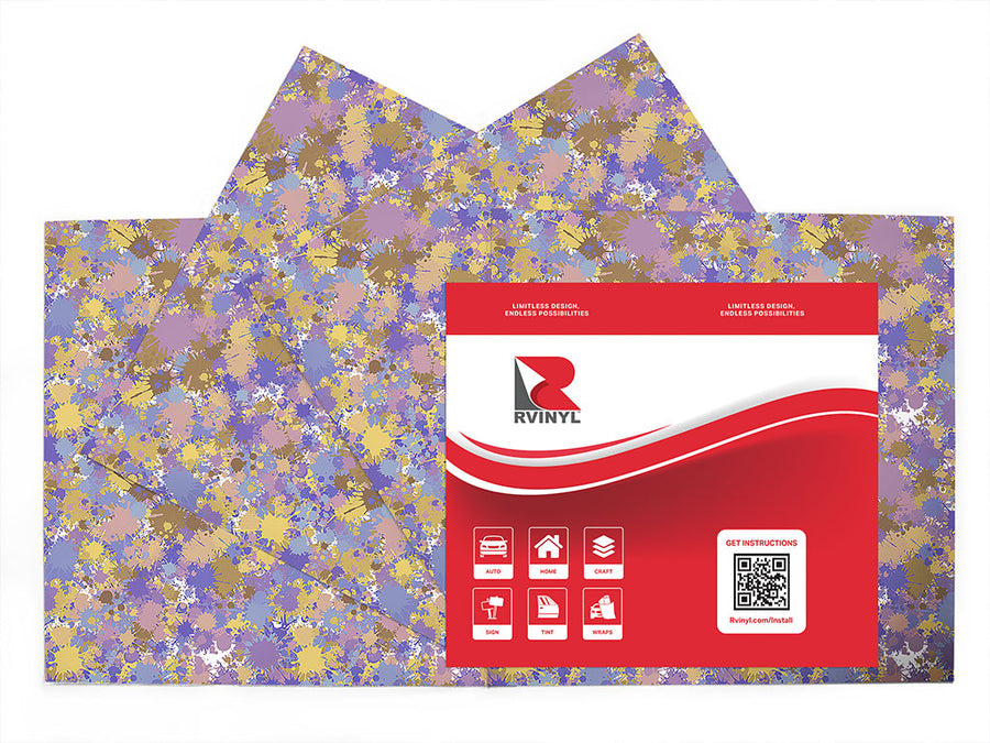 slumber party paint splatter Craft Vinyl Sheet Pack