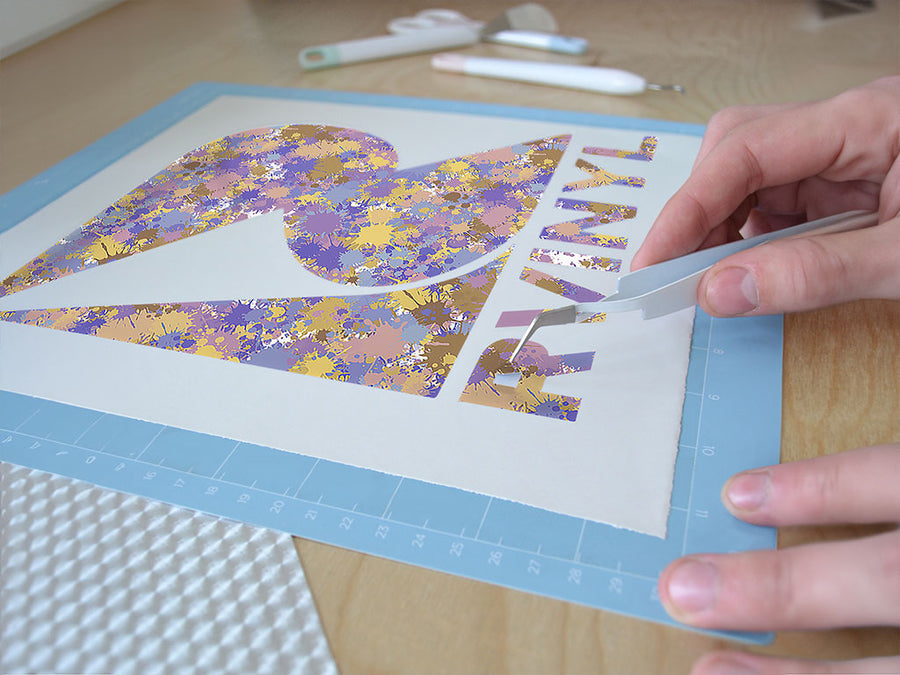 slumber party paint splatter Easy Weed Craft Vinyl