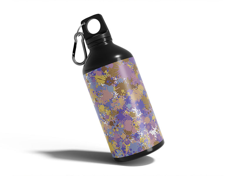 slumber party paint splatter Water Bottle DIY Stickers