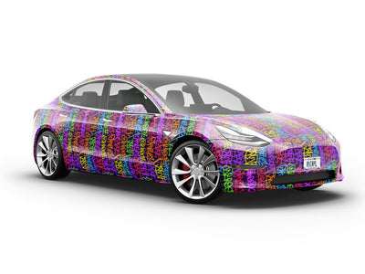 Small Columns Graffiti Vehicle Vinyl Wrap