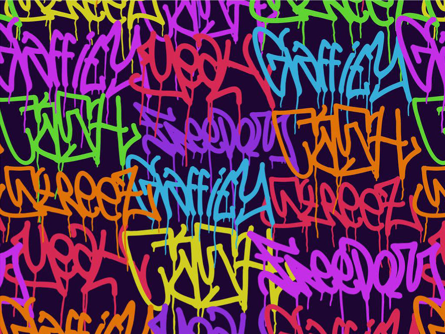 Small Columns Graffiti Vinyl Wrap Pattern~Rwraps Series 914 Digitally Printed Vinyl Wrap~0