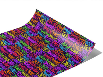 Small Columns Graffiti Vinyl Wraps~Rwraps Series 914 Digitally Printed Vinyl Wrap~1