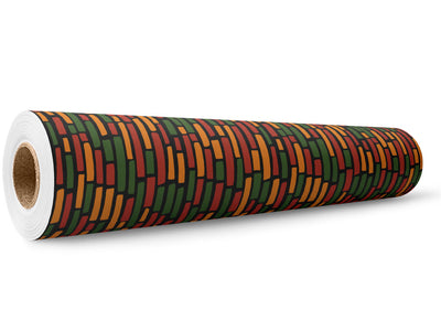 Small Rastafarian Brick Wrap Film Wholesale Roll~Rwraps Series 914 Digitally Printed Vinyl Roll~5