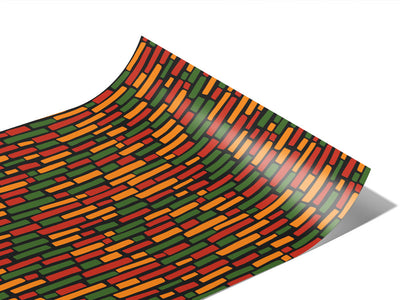 Small Rastafarian Brick Vinyl Wraps~Rwraps Series 914 Digitally Printed Vinyl Wrap~1